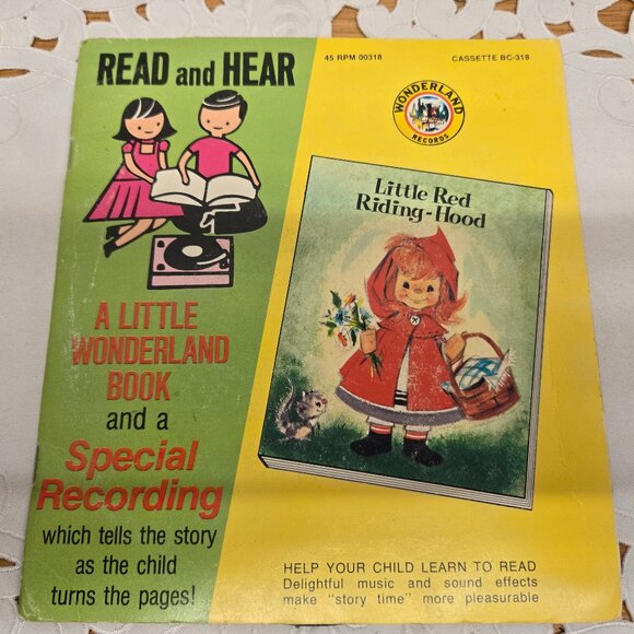 Read and hear Little Red riding Hood Book & Record Vintage - Picture 1 of 1